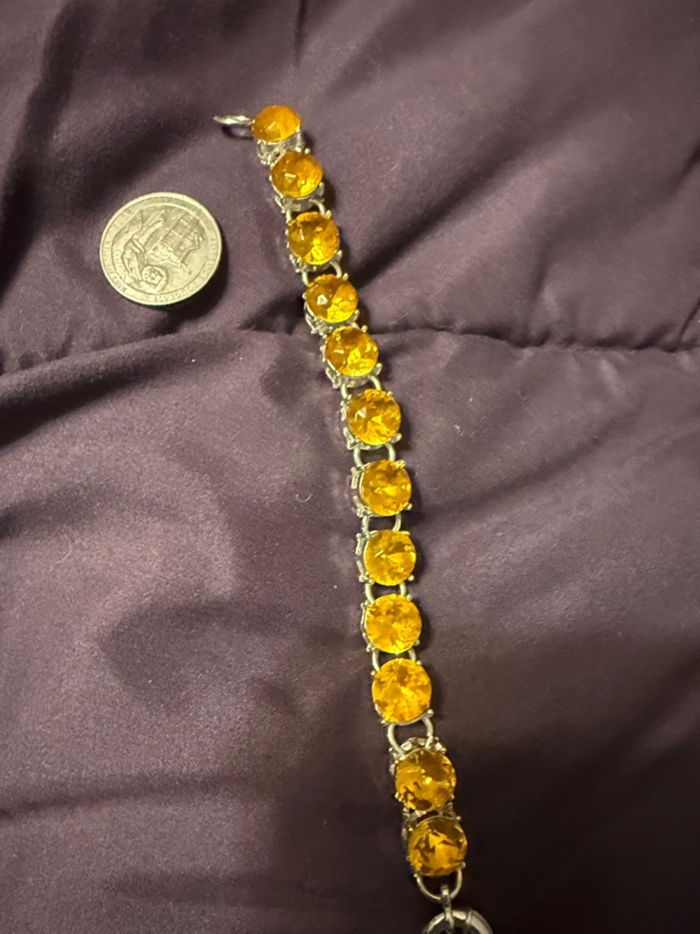 Yellow Crystal Tennis Bracelet - Unbranded - Picture 6 of 6